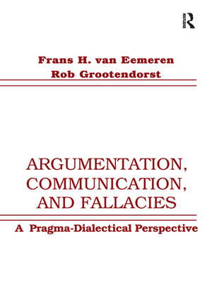 cover image of Argumentation, Communication, and Fallacies